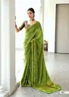 Navisha By Stavan Self Weaving With Embroidery Border Fancy Saree

