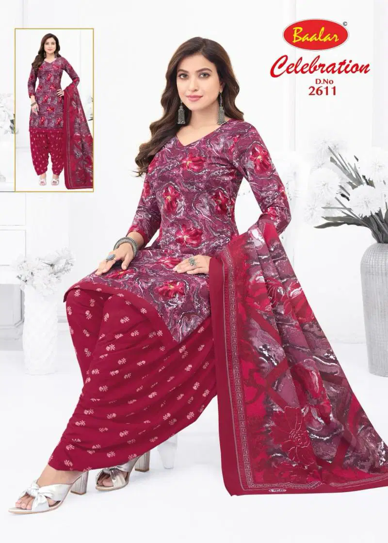 Baalar Celebration Vol 26 Fancy Cotton Printed Dress Material Wholesale Online