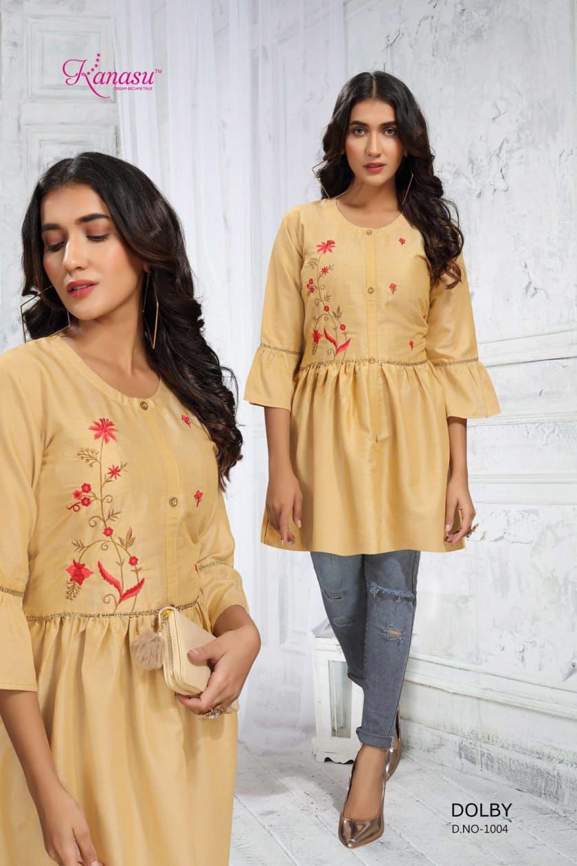Kanasu Dolby Casual Daily Wear Rayon Designer Western Top Collection