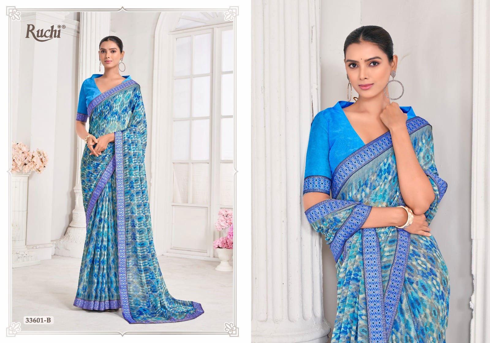 Vanilla Vol 8 By Ruchi Digital Printed Chiffon Sarees Wholesale Clothing Suppliers In India
