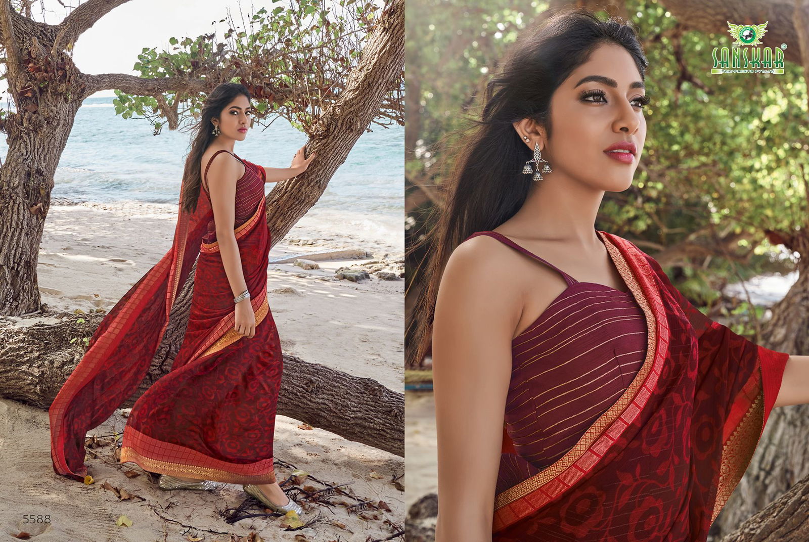Sanskar Jharonka Latest Fancy Printed Daily Wear Saree Georgette Saree Collection 
