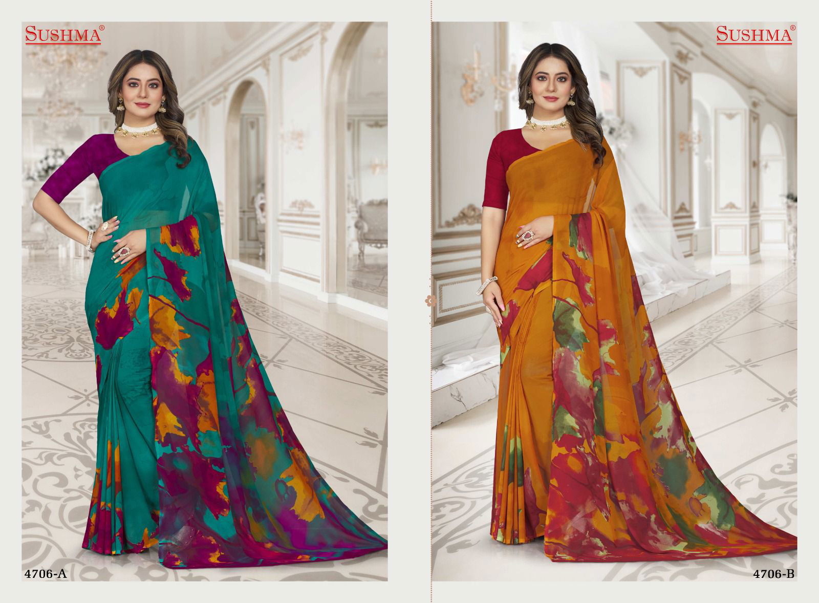 Stylilish Vol 47 By Sushma Georgette Daily Wear Sarees Catalog
