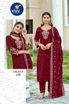 Avni By Vitara Cluster Silk Kurti With Bottom Dupatta Exporters In India
