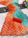 Mahek 203 Bandhani Printed Georgette Leheriya Saree Orders In India

