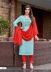 Wooglee Destiny 3 Heavy Festive Wear Viscose Latest Kurti With Bottom And Dupatta Collection