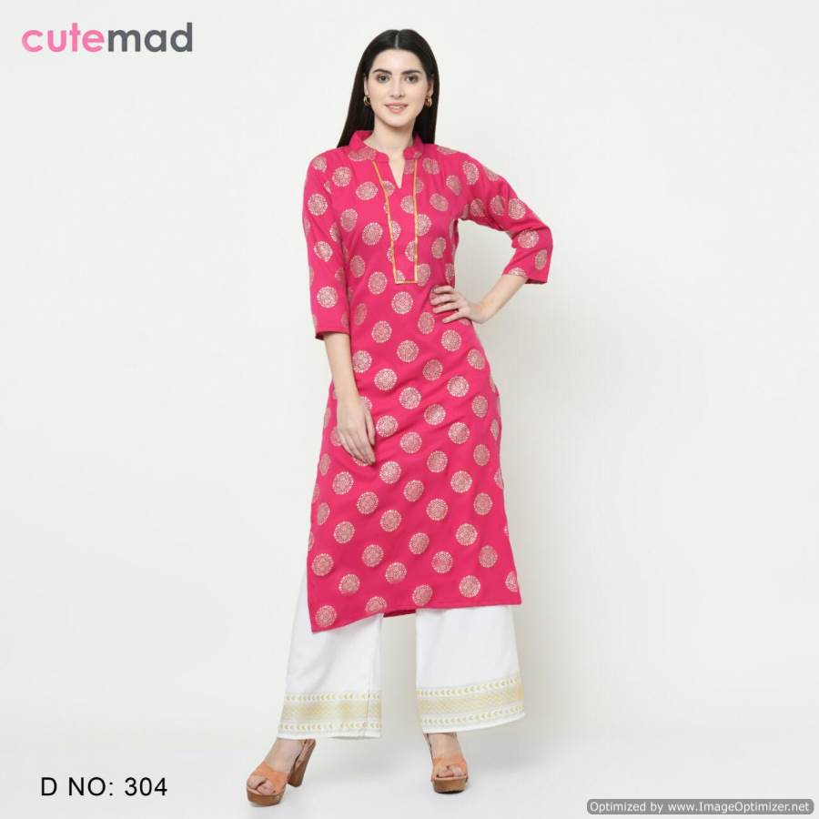Cutemad 3 Heavy Fancy Wear American Crape Printed  Kurti With Bottom