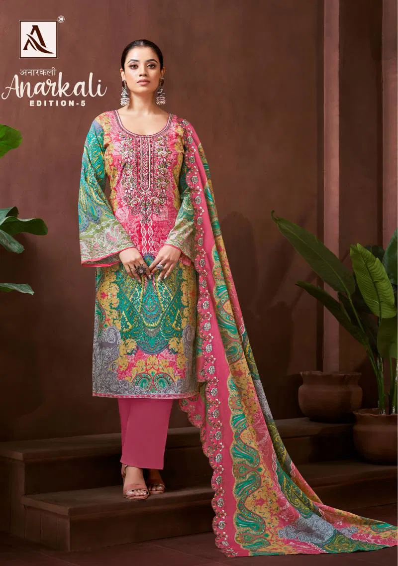 Anarkali Edition 5 By Alok Cambric Cotton Dress Material Wholesale Suppliers In India