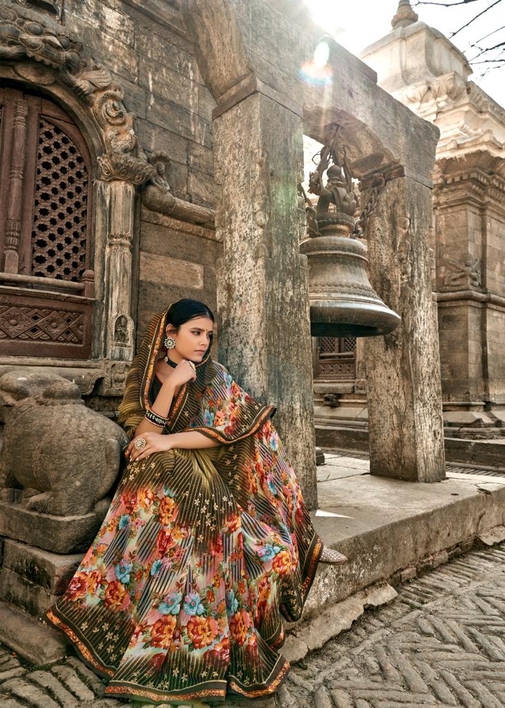 Kashvi Lavanya Silk Weightless Georgette Printed Casual Wear Sarees Collection
