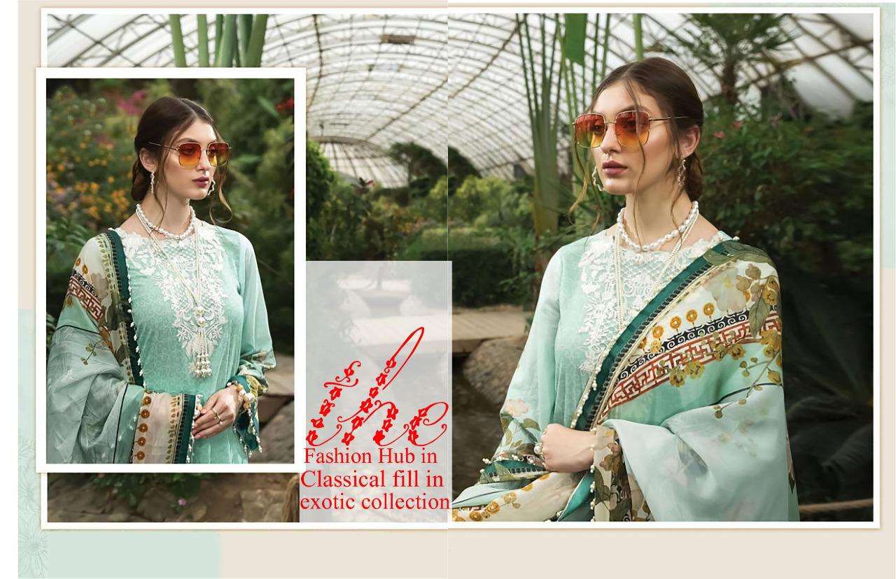 Asifa Nabeel Latest Designer Karachi Pure Lawn Cotton Dress Material Collection With Pure Cotton Mal Mal Dupatta