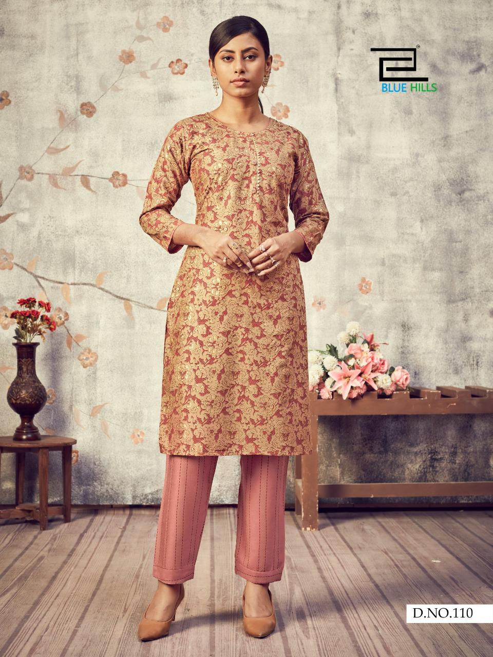 Blue Hills Jasmine 1 Latest Fancy Casual Wear Designers Rayon Printed Kurtis With Bottom Collection
