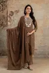 Naisha K 276 Fancy Cotton Embroidered Kurti With Bottom Dupatta Best Wholesale Shop In Surat