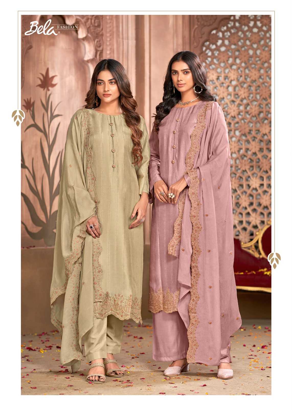 Riyaaz By Bela Silk Traditional Wear Stylish Dress Material Bulk Orders In India