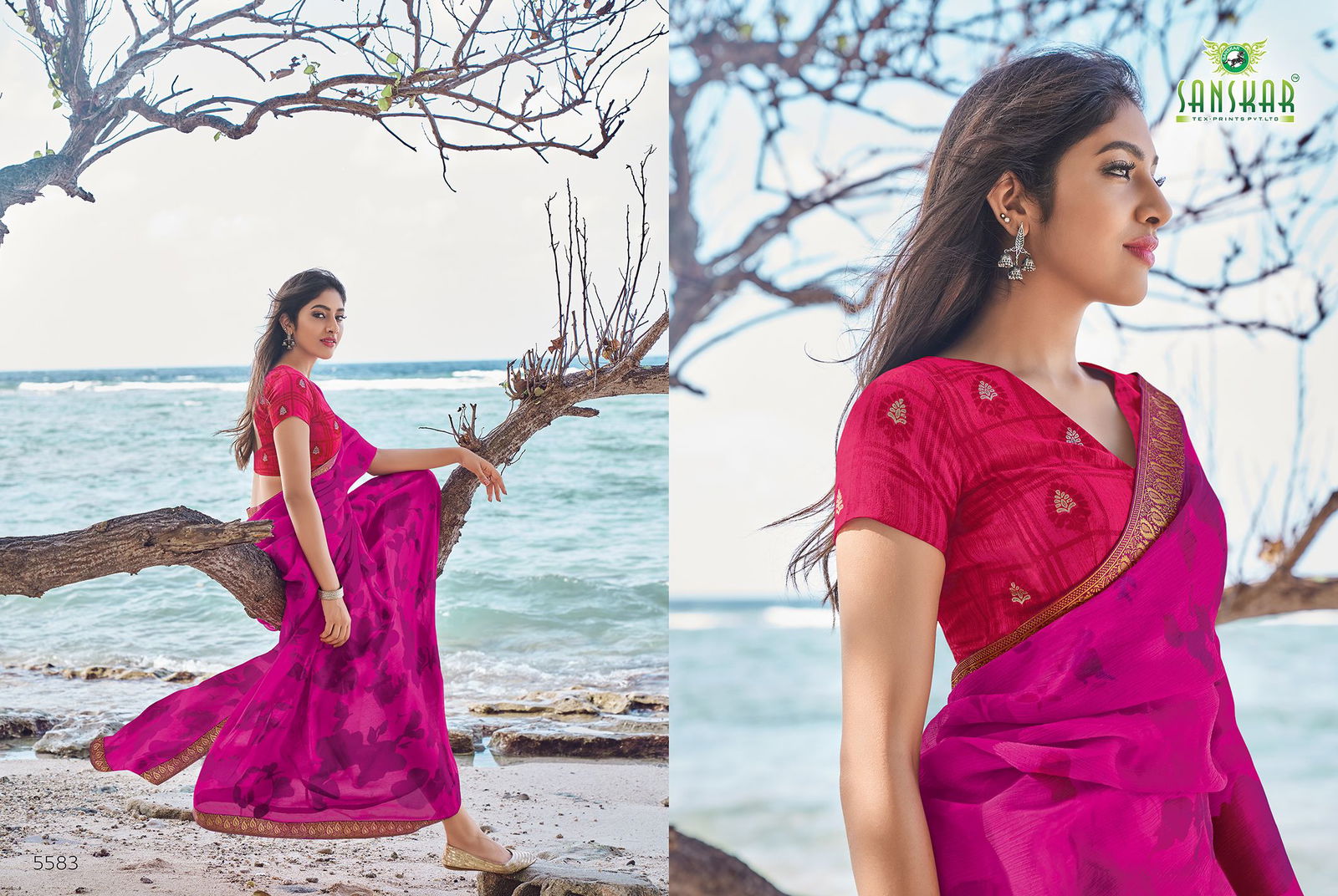 Sanskar Jharonka Latest Fancy Printed Daily Wear Saree Georgette Saree Collection 