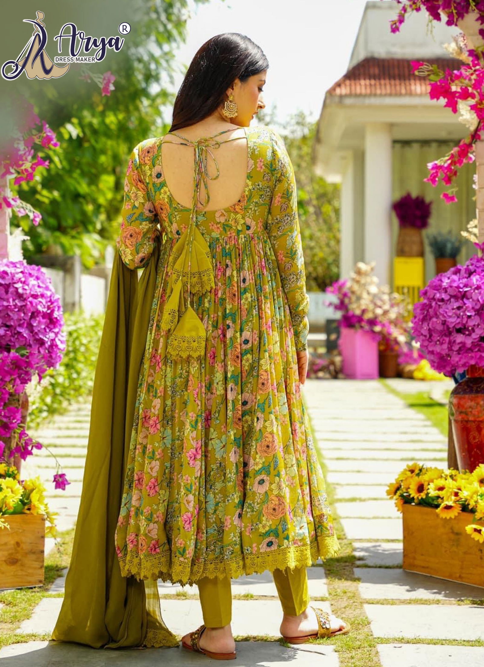 Arya By Rahini Designer Alia Cut Kurti With Bottom Dupatta Catalog
