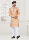 Orange Colour Outluk Wedding Collection Vol 138 Silk Mens Kurta Pajama Wholesale Manufacturers 138008
