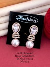 Ad Diamond Silver And Rose Gold Earrings 11 Online Wholesale