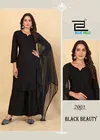 Black Beauty By Blue Hills Rayon Online Kurti With Bottom Dupatta Wholesale