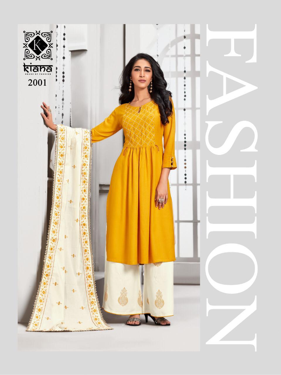 Kiana Crystal 2 Exclusive Casual Wear Readymade Rayon Salwar Suit Collection
