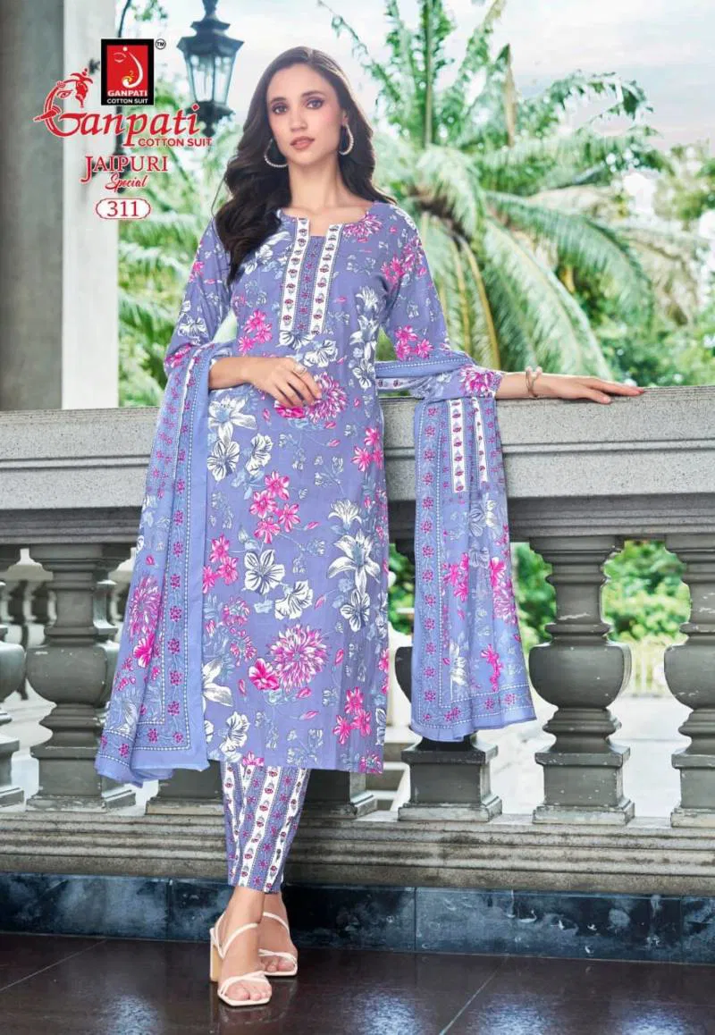 Jaipuri Special Vol 15 By Ganpati Cotton Printed Dress Material Suppliers In India