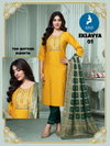 Eklavya By Kaya Vertican Stylish Kurti With Bottom Dupatta Suppliers In India