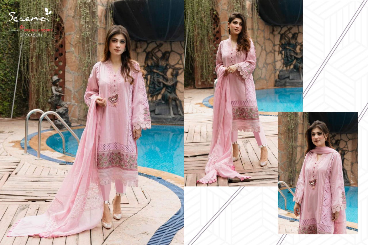 Serene Belle Ame Fancy Designer Heavy Festive Wear Pure Lawn Cotton Heavy Embroidery Pakistan Salwar Kameez Collection
