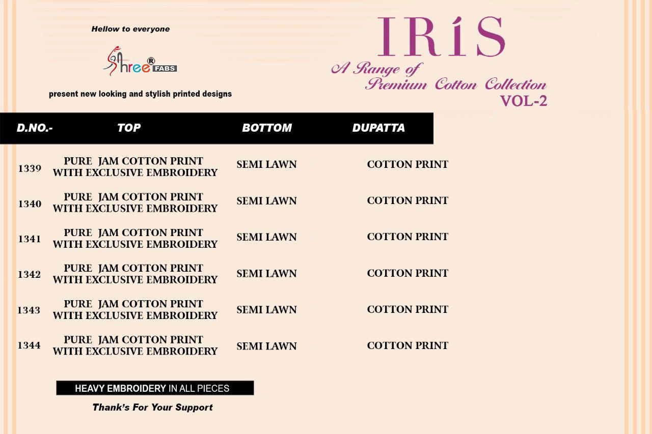 Shree Fab irish Vol 2 Launched Latest Designer And Stylish Printed Designs  Pure Jam Cotton With Print And Exclusive Embroidery Work Salwar Suit  