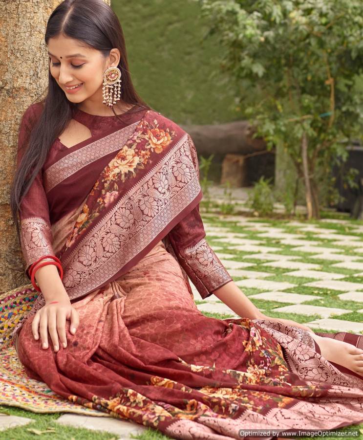 Shangrila Nitara Digital Latest Collection of Designer Printed Silk Saree 