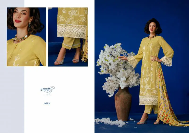 Heer Florus By Kimora Maslin Embroidered Salwar Suits Wholesale Price In Surat