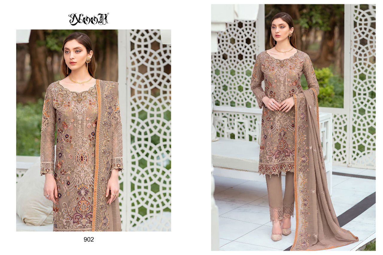 Noor Minhal Premium Georgette Festive Wear Pakistani Salwar Suits Collection