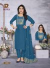 Roses By Raashi Roman Silk Kurti With Bottom Dupatta