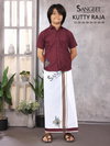 Sangeet Kutty Raja Slub Cotton Kids Wear Shirt With Vesti Wholesalers In Surat