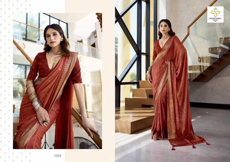 Aarohi By Shubh Shree Dull Moss Spray Printing Saree Wholesalers In Delhi