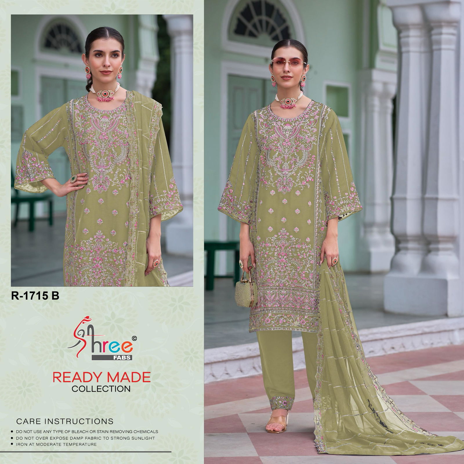 R 1715 By Shree Fabdy Silk Pakistani Readymade Suits Wholesale Shop In Surat