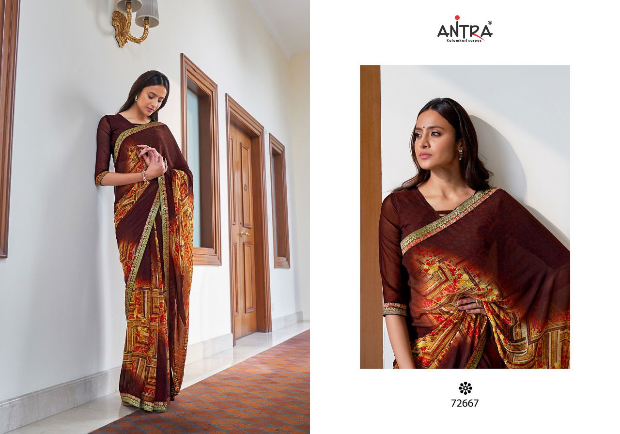 ANTRA SAVERA Latest Designer Fancy Regular Casual Wear Weightless printed saree Collection