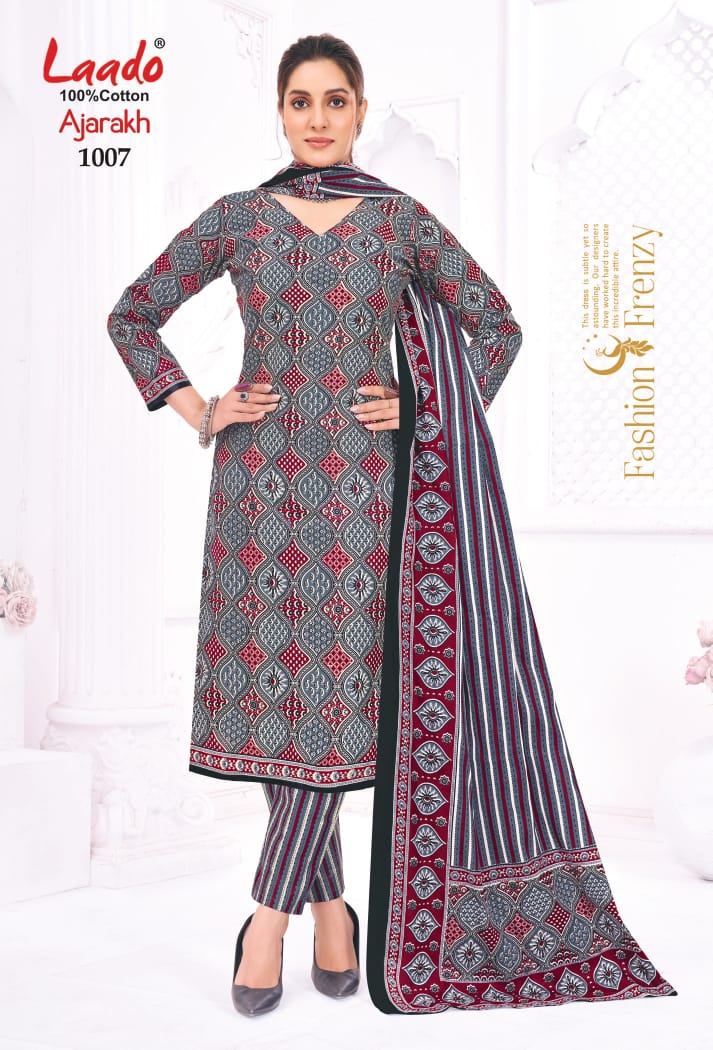 Ajarakh Vol 1 By Laado Cotton Printed Dress Material Wholesale Suppliers In Mumbai