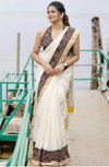 Mg 278 Cotton Gold Zari Patta Border Printed Saree Catalog