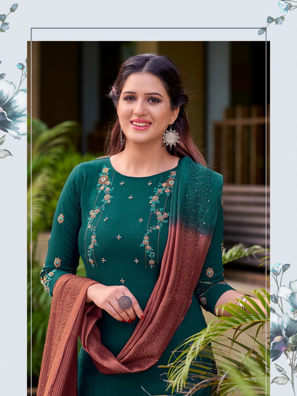 Ladies Flavour Copper Stone 7 Fancy Festive Wear Designer Latest 
Ready Made Collection