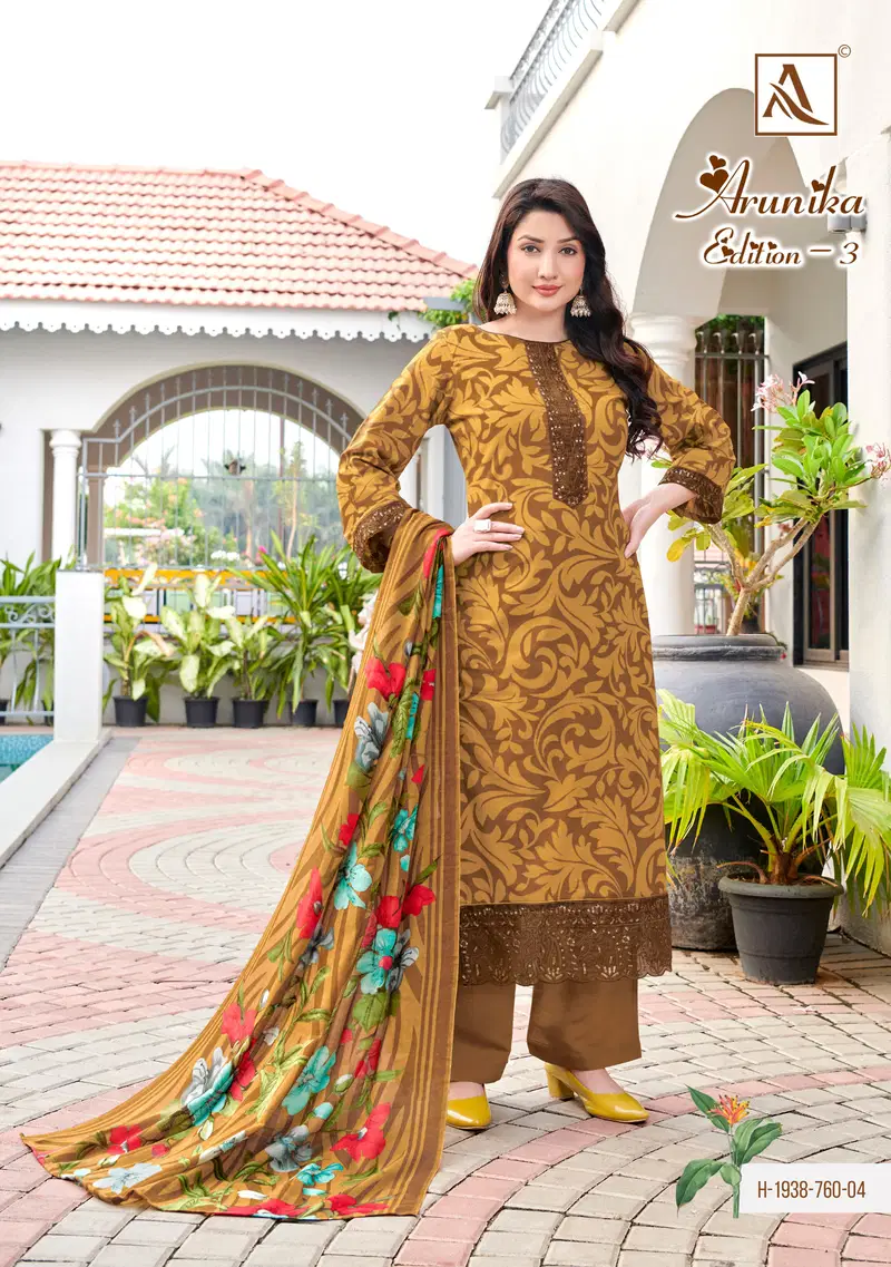 Arunika Edition 3 By Alok Suit Jam Cambric Printed Dress Material Orders In India