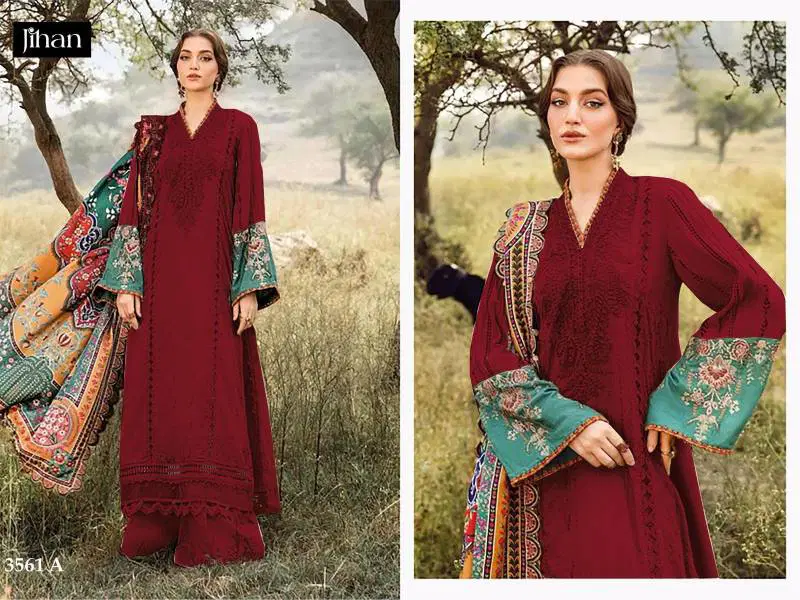 Jihan 3561 Chiffon Dupatta Pakistani Salwar Suits Wholesale Suppliers In Mumbai