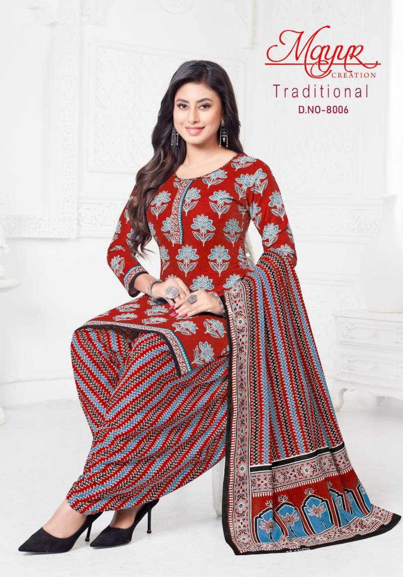 Traditional Vol 8 By Mayur Cotton Printed Dress Material Orders In India