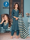 Manchali By Kaya Berlin Foil Printed Kurti With Bottom Dupatta Wholesale Price In Surat