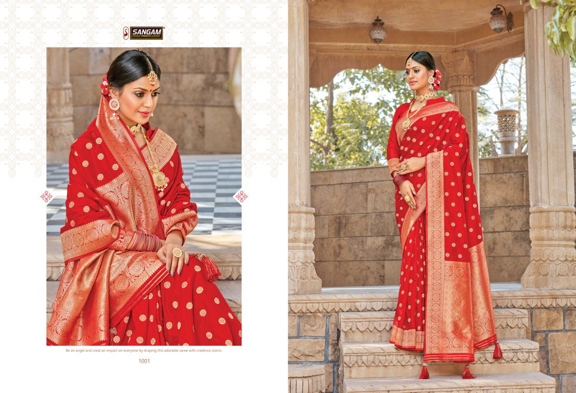 Sangam Red Rose 2 Latest Fancy Designer Wedding Wear Heavy Pure Silk Designer Saree Collection

