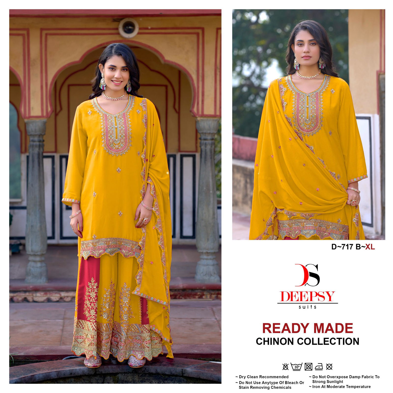 Deepsy D 717 A To D Chinon Pakistani Readymade Suits Orders In India