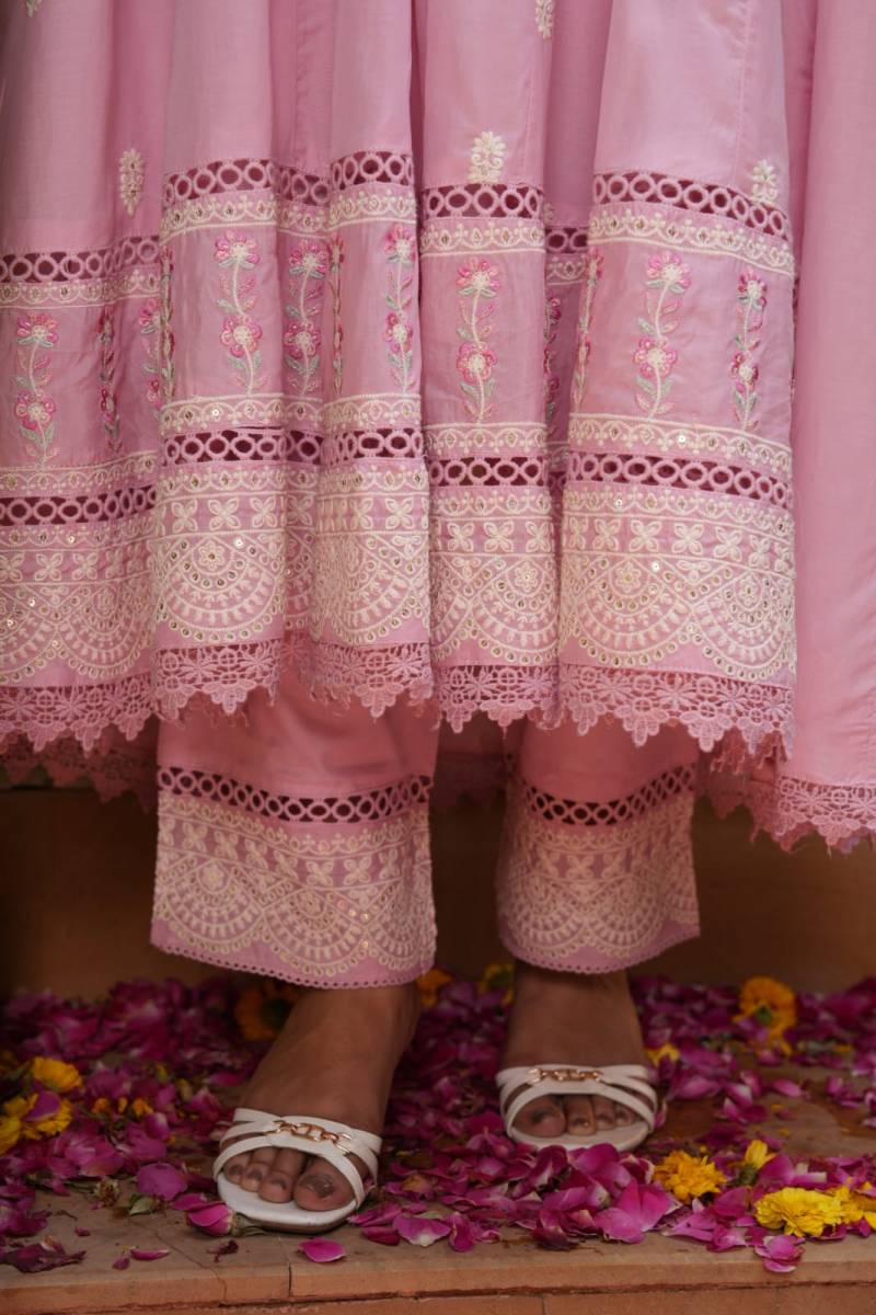Tanyaa P 408 Designer Mul Chanderi Cotton Readymade Suit Exporters In India