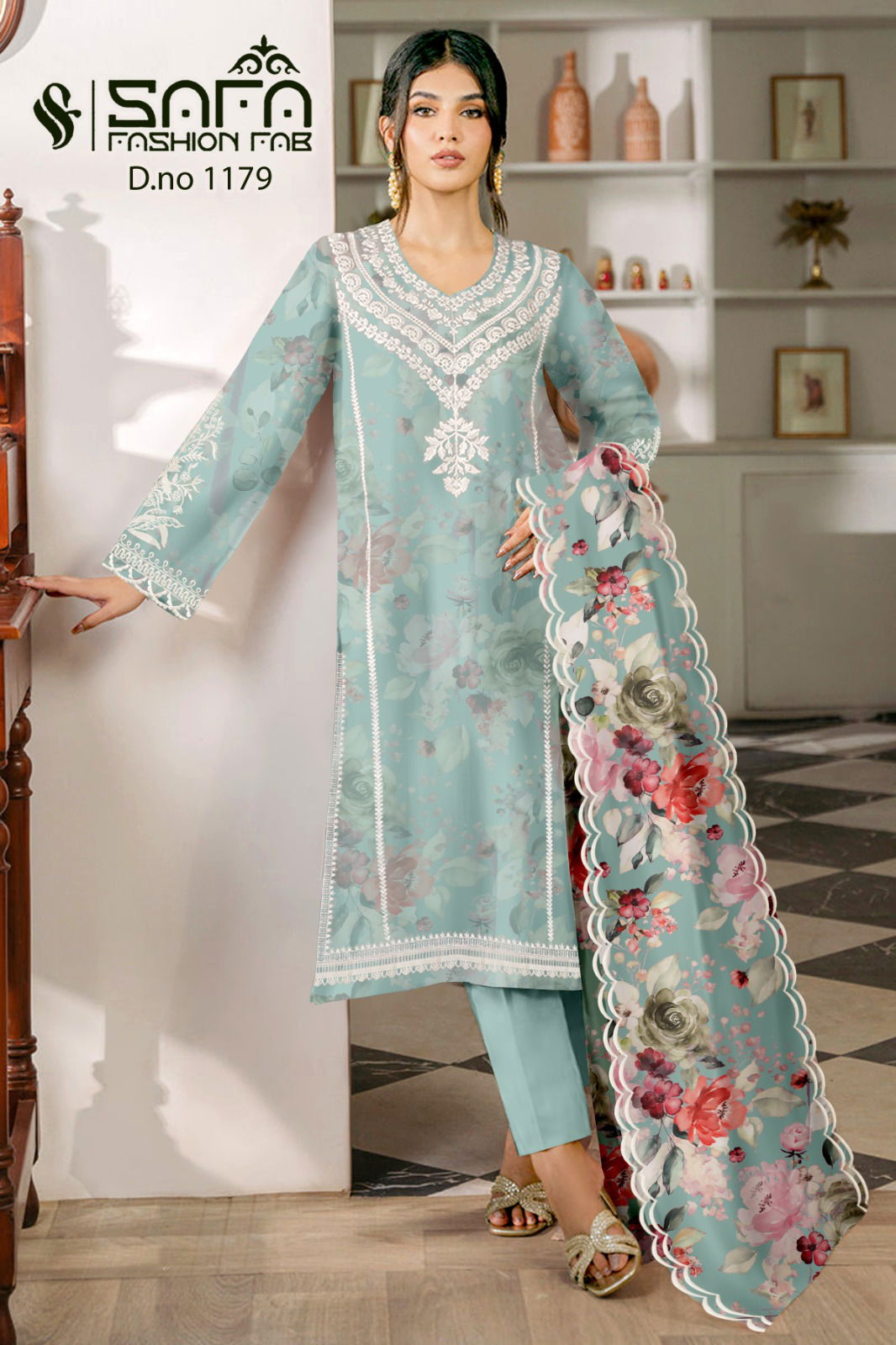 Safa Fashion Fab Dn 1179 Kurti Bottom With Dupatta Wholesale Online