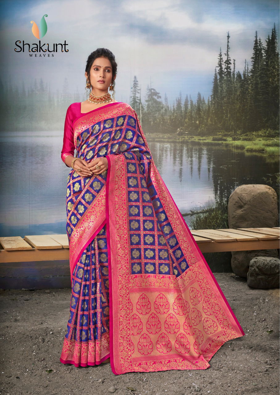 SHAKUNT PUSHP PRIYA Latest Designer Fancy Wedding Wear Pure Silk Saree Collection