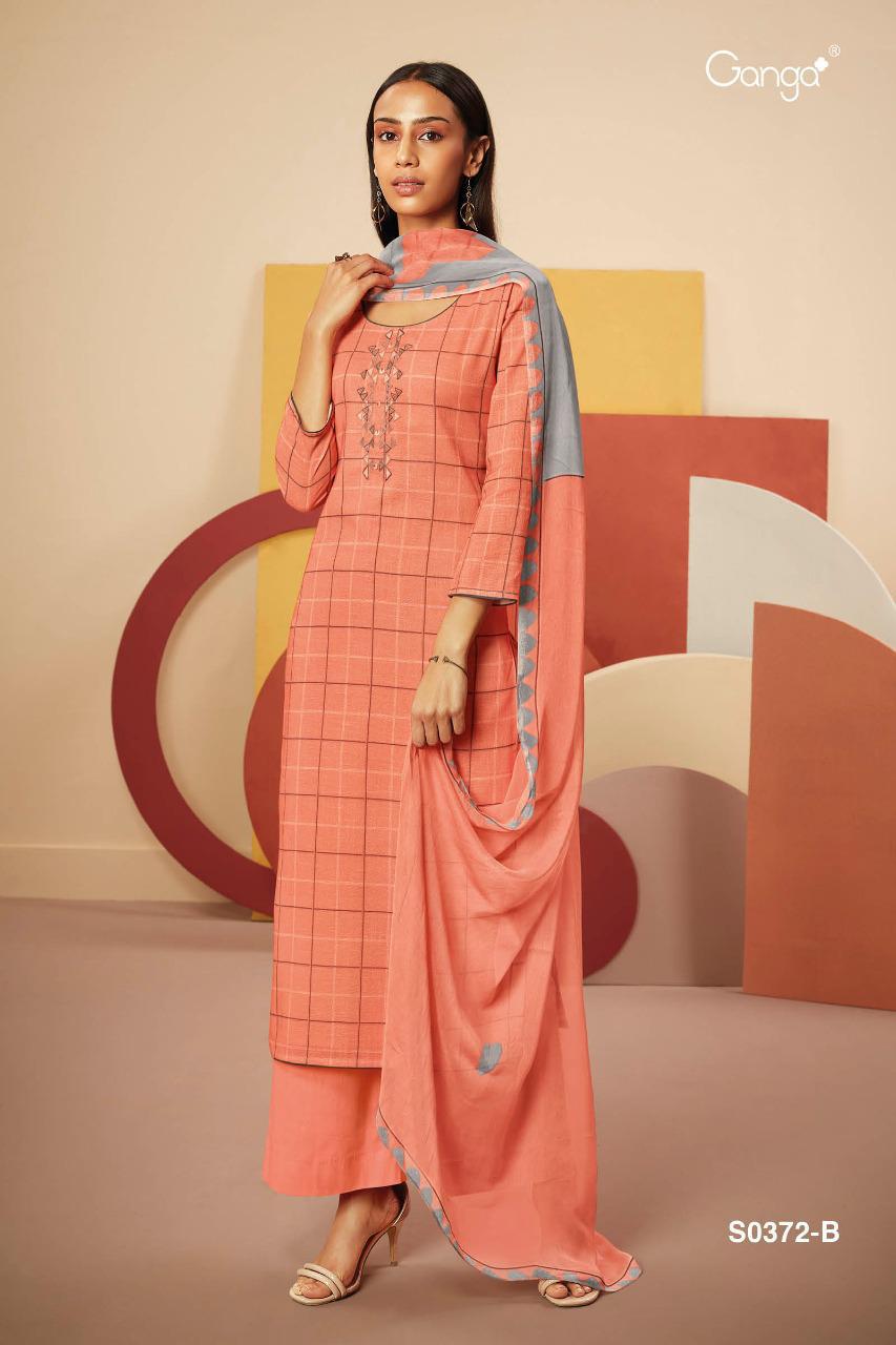 GANGA YANA Latest Fancy Designer Heavy Casual Wear Pure Cotton Print With Cotton Embroidery Linen Work Dress Material Collection