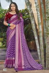 Rekha By Kashvi Moss Brasso Foil Occasion Wear Sarees Exporters In India
