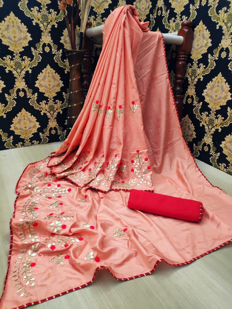 Bt 2 Doia Gota Patti Silk Latest Designer Wedding Wear silk Saree Collection
