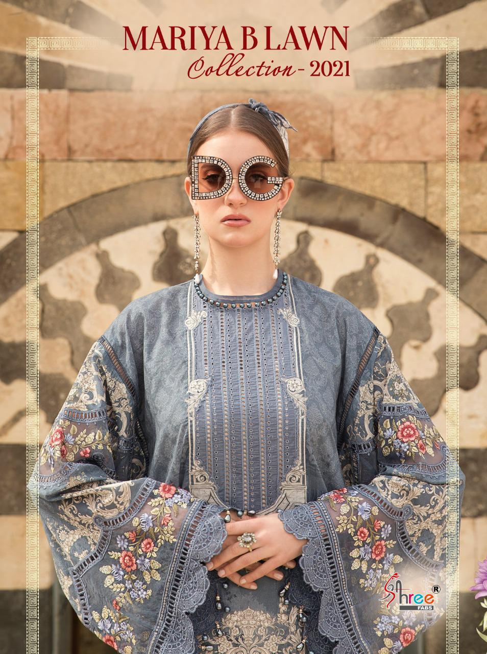 Shree Mariya B Latest Fancy Festive Wear Pure Lawn Print With Exclusive Embroidery Pakistani Salawar Suits Collection
